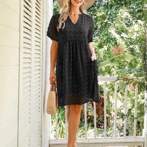 Flowy Black Mini Dress